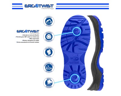 Foto 7 | Foto 7 | Zapato De Seguridad Industrial Wsm 2957-mt Color Negro - Cómodo Y Ligero