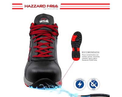 Foto 5 | Foto 5 | Tenis WSM Potenza color Negro de Seguridad y Trabajo Bota muy Ligera
