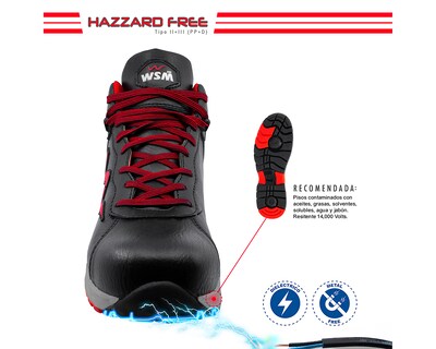 Foto 5 | Foto 5 | Tenis WSM Potenza color Negro de Seguridad y Trabajo Bota muy Ligera