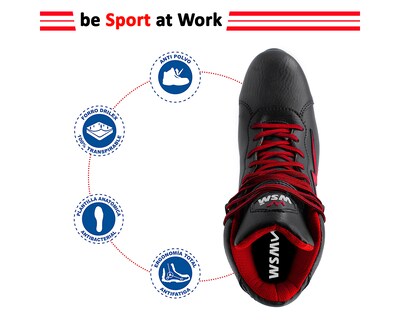 Foto 6 | Foto 6 | Tenis WSM Potenza color Negro de Seguridad y Trabajo Bota muy Ligera