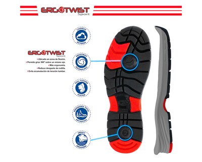 Foto 7 | Foto 7 | Tenis WSM Potenza color Negro de Seguridad y Trabajo Bota muy Ligera