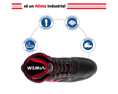 Foto 6 | Foto 6 | Tenis de Seguridad y Trabajo WSM Torino Tex color Negro