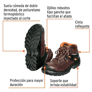 Foto 2 | Foto 2 | Zapatos Dieléctricos Truper con Casquillo #26 color Café para Hombre