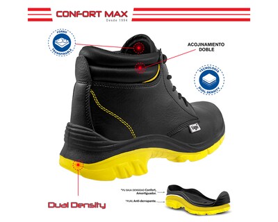 Foto 4 | Foto 4 | Zapato de Seguridad Tigo By Wsm 9005-mt Ergonómico y Muy Ligero color Negro