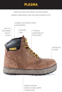 Foto 5 | Foto 5 | Bota De Trabajo Dewalt, Piel De Plasma, Punta De Acero, Seguridad Para Hombre, Color Marrón - Venta Internacional.