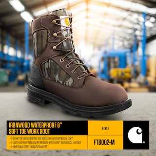Foto 4 | Foto 4 | Botas De Trabajo Carhartt Ironwood Impermeables Para Hombre, 12 M, Color Marrón - Venta Internacional.