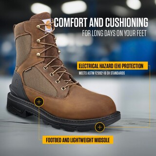 Foto 6 | Foto 6 | Botas De Trabajo Carhartt Ironwood Impermeables Para Hombre, Color Marrón, 12 M - Venta Internacional.