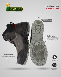 Foto 2 | Foto 2 | Botas De Trabajo Comando Modelo 1230 Ergonomicas Iindustriales De Piel Con Casco De Seguridad