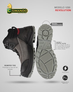 Foto 2 | Foto 2 | Botas De Trabajo Comando Modelo 1230 Ergonomicas Iindustriales De Piel Con Casco De Seguridad