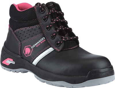 Foto 1 | Foto 1 | Botas De Trabajo Para Mujer Comando Modelo 207 Ergonomicas Industriales De Piel Con Casco De Seguridad