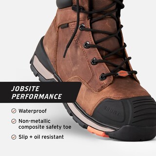 Foto 3 | Foto 3 | Bota De Trabajo Brunt Perkins Comp Toe Impermeables Para Hombre Marrón 10us - Venta Internacional.