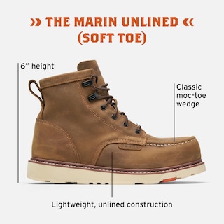 Foto 2 | Foto 2 | Bota De Trabajo Brunt Marin Sin Forro Punta Suave Cuero Marrón Hombre 14us - Venta Internacional.