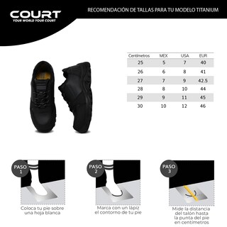 Foto 7 | Foto 7 | Tenis de Seguridad Court Titanium de Piel para Hombre