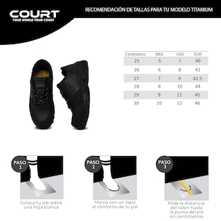 Foto 7 | Foto 7 | Tenis de Seguridad Court Titanium de Piel para Hombre
