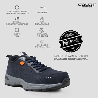 Foto 7 | Foto 7 | Court Duty Calzado De Servicio Elaborados De Piel Con Diseño Elegante