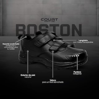 Foto 7 | Foto 7 | Court Boston | Zapatos Ultra Cómodos Para Hombre, Hecho De Piel, Abrochado Fácil