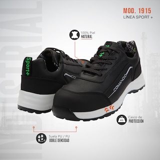 Foto 3 | Foto 3 | Tenis De Seguridad Comando Modelo 1915 Ergonomicos De Piel Con Casco De Seguridad
