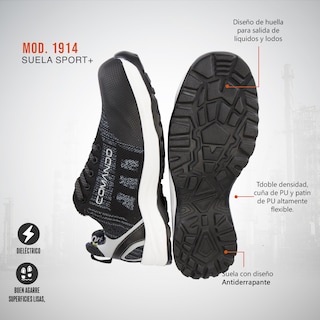 Foto 6 | Foto 6 | Tenis De Seguridad Comando Modelo 1914 Ergonomicos Con Casco De Seguridad