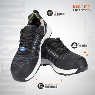 Foto 7 | Foto 7 | Tenis De Seguridad Comando Modelo 1914 Ergonomicos Con Casco De Seguridad