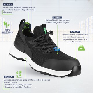 Foto 4 | Foto 4 | Tenis De Seguridad Comando Modelo 1913 Ergonomicos Con Casco De Seguridad