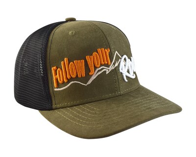 Foto 1 | Foto 1 | Gorra con Malla y Ajustador Snapback de Plástico, Follow Your Road color Verde/Negro