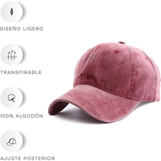 Foto 2 | Foto 2 | Gorra Vintage Vedicci Deslavada Roja
