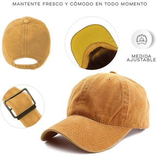 Foto 5 | Foto 5 | Gorra Vintage Vedicci Deslavada Amarilla