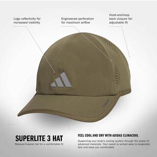 Foto 2 | Foto 2 | Gorra Adidas Superlite Athletic Performance Verde Oliva - Venta Internacional.
