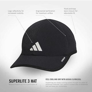 Foto 2 | Foto 2 | Gorra Adidas Superlite Athletic Performance Negro/blanco - Venta Internacional.