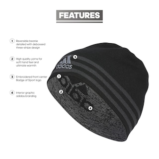 Foto 2 | Foto 2 | Gorro Adidas Reversible Skully Para Hombre, Invierno, Negro/gris - Venta Internacional.