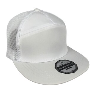 Foto 3 | Foto 3 | Gorra Plana Trucker Poliéster 7 Gajos Color Blanco