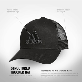 Foto 2 | Foto 2 | Gorra Adidas Mesh Back Structured Low Crown Snapback Negra - Venta Internacional.