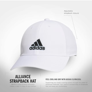 Foto 2 | Foto 2 | Gorro Adidas Alliance Medium Crown Structured Strapback Blanco - Venta Internacional.