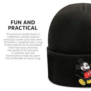 Foto 2 | Foto 2 | Gorro Con Diseño De Mickey Mouse De Disney, Tejido Ligero Para Invierno, Para Hombre - Venta Internacional.