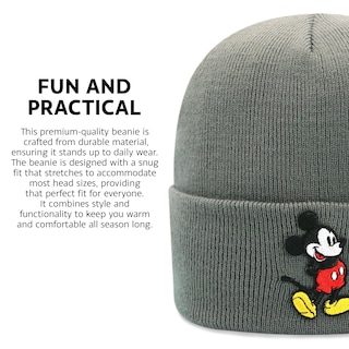 Foto 2 | Foto 2 | Gorro Con Diseño De Mickey Mouse De Disney, Tejido Ligero Para Invierno, Para Hombre - Venta Internacional.