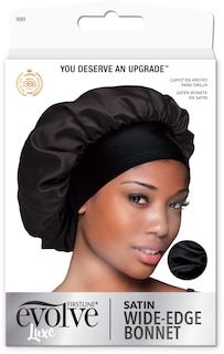 Foto 1 | Foto 1 | Bonnet Evolve Satin Wide Edge Black Para Cabello Texturizado - Venta Internacional.