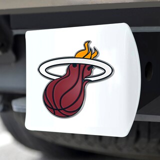Foto 5 | Foto 5 | Funda De Enganche Fanmats Nba Miami Heat Blanca Con Logotipo Cromado - Venta Internacional.