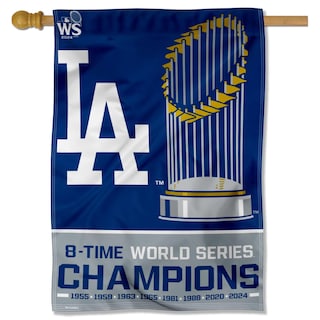 Foto 1 | Foto 1 | Bandera House Banner Wincraft Los Angeles Dodgers 2024 8x Campeones Del Mundo - Venta Internacional.