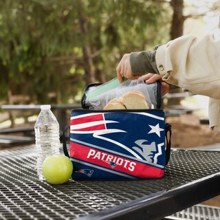 Foto 3 | Foto 3 | Cooler Foco New England Patriots Con Logotipo Grande Y Rayas, Paquete De 6 - Venta Internacional.