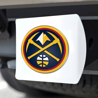 Foto 5 | Foto 5 | Funda De Enganche Fanmats Nba Denver Nuggets Blanca Con Logotipo Cromado - Venta Internacional.