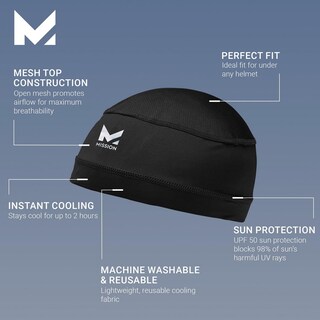Foto 4 | Foto 4 | Casco Cooling Liner Mission Lightweight Black Upf 50 - Venta Internacional.
