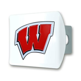 Foto 1 | Foto 1 | Funda De Enganche Fanmats De La Universidad De Wisconsin, Blanca Con Logotipo 3d - Venta Internacional.