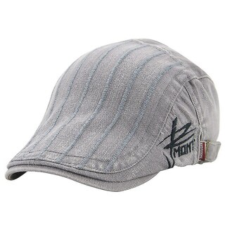 Foto 1 | Foto 1 | Boina A Rayas Para Mujer Peaked Cap Huoguo Protección Solar Gris - Venta Internacional.