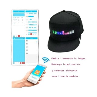 Foto 3 | Foto 3 | Gorra Lab.g De Desplazamiento Fuente De Pantalla Led Negro