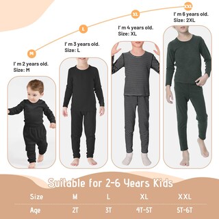 Foto 2 | Foto 2 | Set De Ropa Interior Térmica Zando Toddler Para Niños, Color Blanco 2t-3t - Venta Internacional.