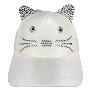Foto 2 | Foto 2 | Gorra Infantil De De Niña Con Brillos Gatito Color Blanco