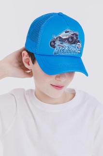 Foto 2 | Foto 2 | Gorra De Béisbol Monster Jam Megalodon Blue Para Jóvenes - Venta Internacional.