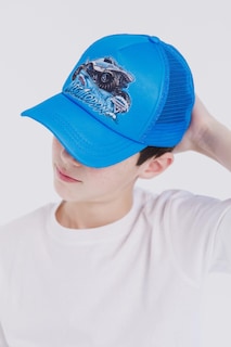 Foto 3 | Foto 3 | Gorra De Béisbol Monster Jam Megalodon Blue Para Jóvenes - Venta Internacional.