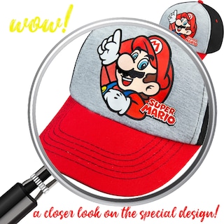 Foto 3 | Foto 3 | Gorra De Béisbol Nintendo Super Mario Boys De 4 A 12 Años, 100% Algodón - Venta Internacional.