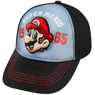 Foto 1 | Foto 1 | Gorra De Béisbol Nintendo Super Mario Negro/roja Para Niños De 4 A 12 Años - Venta Internacional.